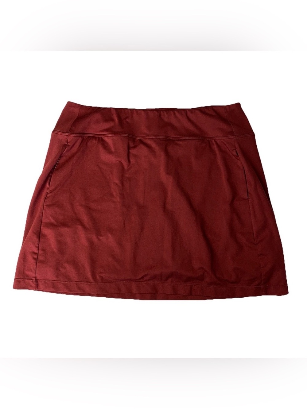 Title Nine Dream On 16" Skort Size Large Solid Burnt Orange Active Skirt Pockets